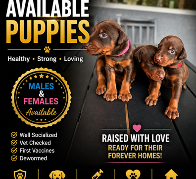 European Doberman Pinscher Puppies for Sale – Males & Females - Los Angeles, CA, USA - $ undefined