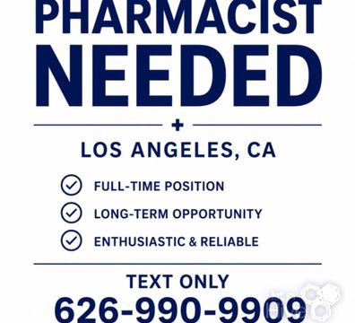 Требуется фармацевт на полную занятость в Лос-Анджелесе - Los Angeles, CA, USA